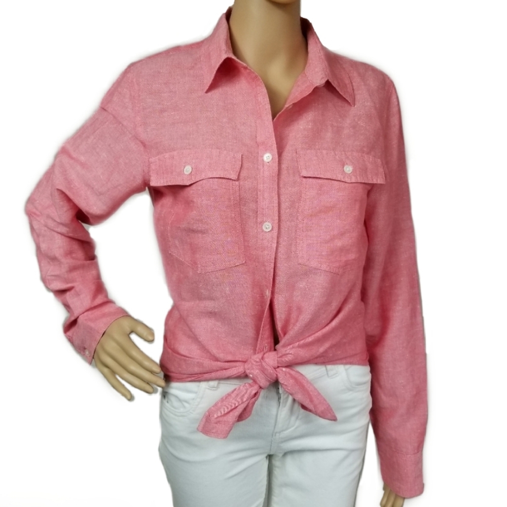 ❤5 for $25❤ Banana Republic Coral long sleeve button down